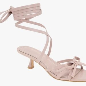 BCBGeneration Imerez Adobe Rose Lace Up Kitten Heel Sandal 7.5M NIB